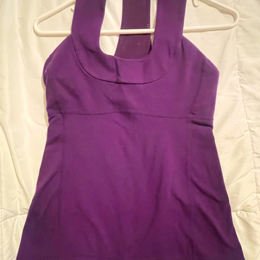 Purple Scoop Neck Racerback